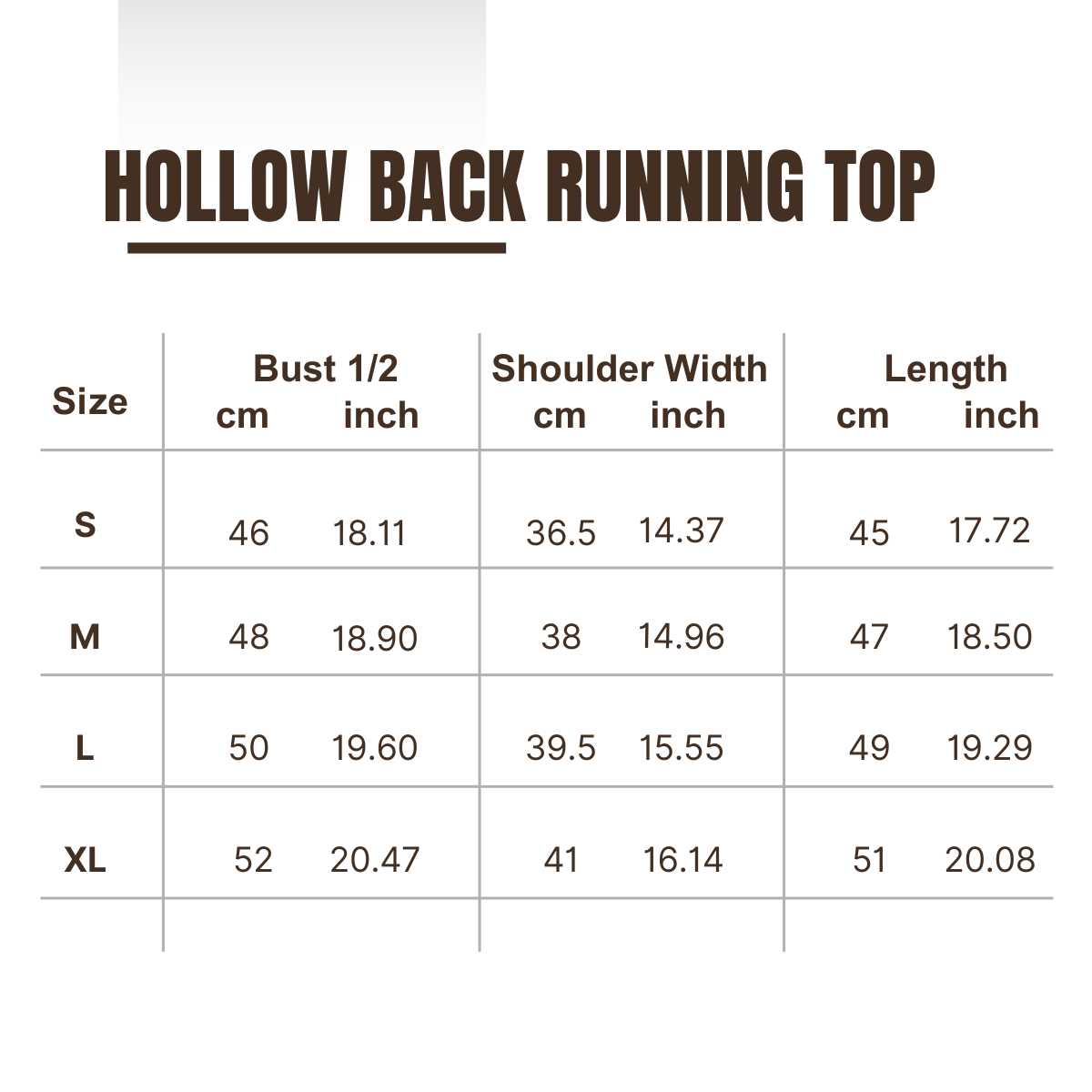 Hollow Back Running Top